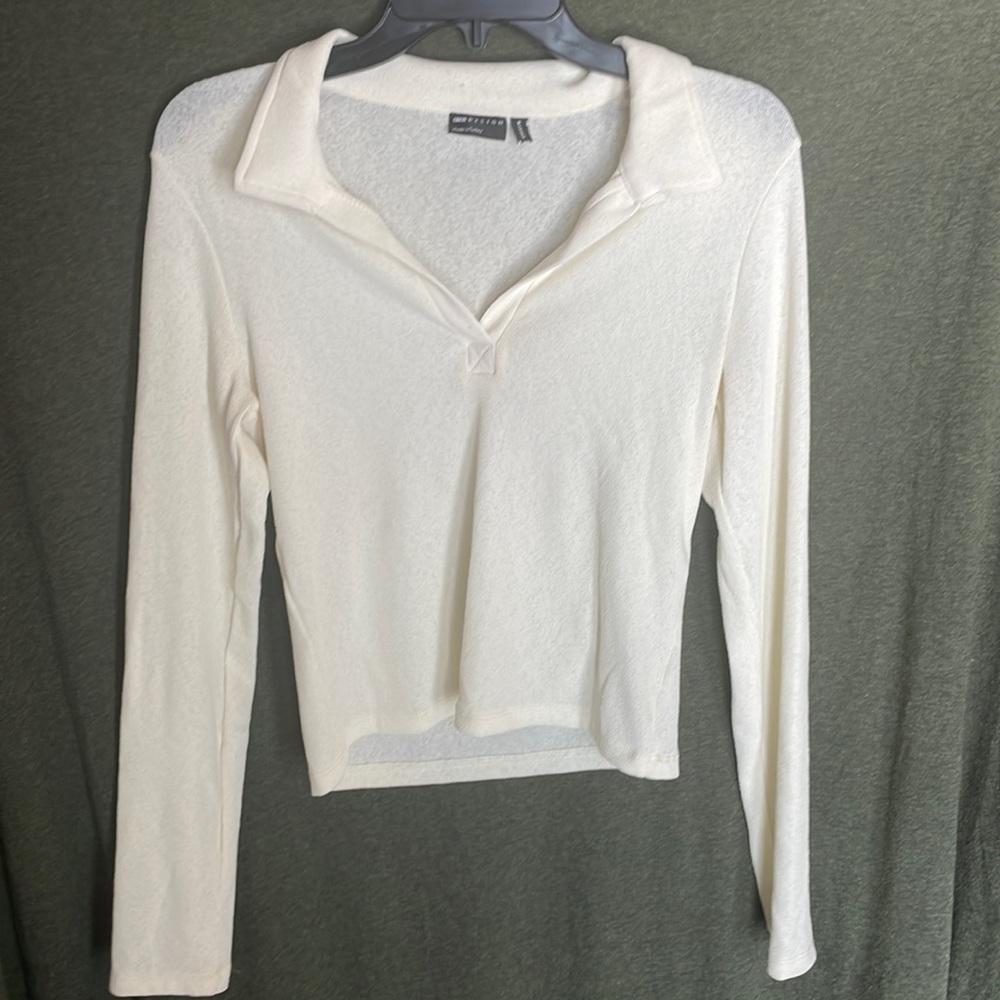 ASOS Collared V Neck Top